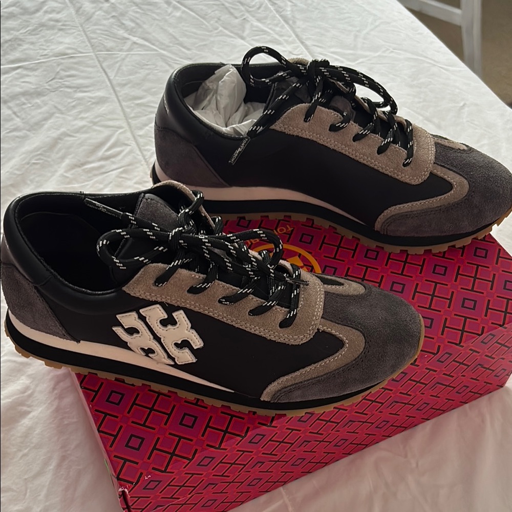 Tory Burch Black and Gray Casual Sneakers